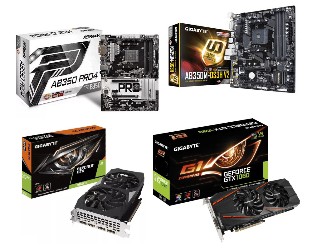 GIGABYTE AB350M-DS3H / GIGABYTE Geforce GTX 1060 - Wymiana uszkodzonych części na nowe